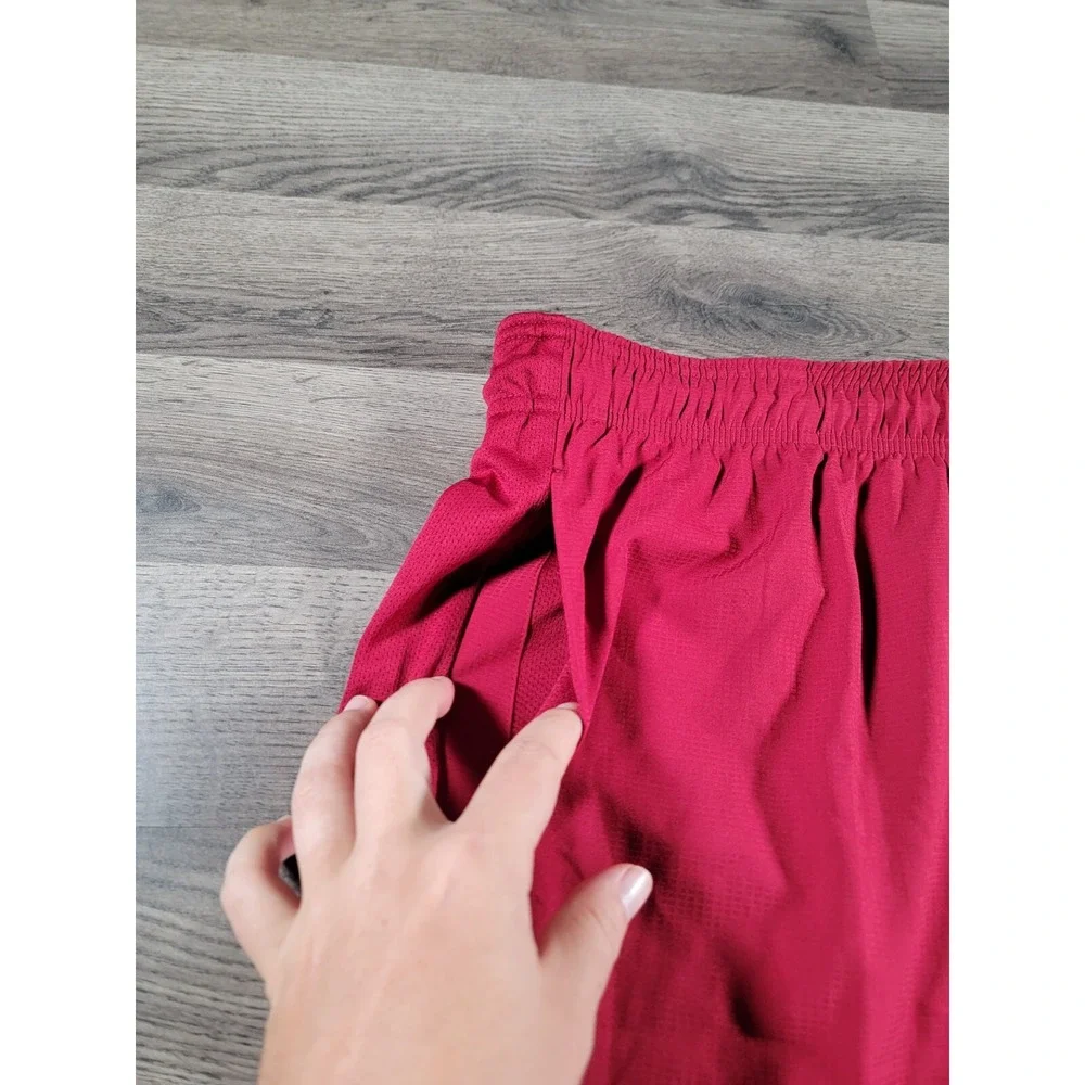 Reebok Mens Active Workout Woven Shorts Size 3XL Red Elastic Waist Stretchy NWT